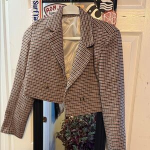 Plaid Cropped Jacket